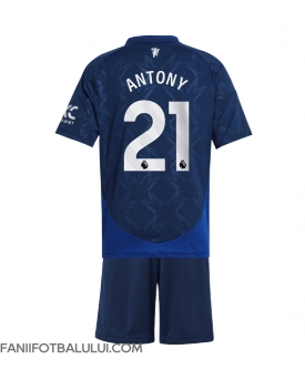 Manchester United Antony #21 Echipament de Fotbal Replică 2024-25 Copii Deplasare (+ Șorturi)